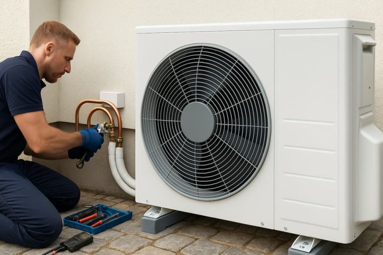 Instalación de bomba de calor aerotérmica en vivienda